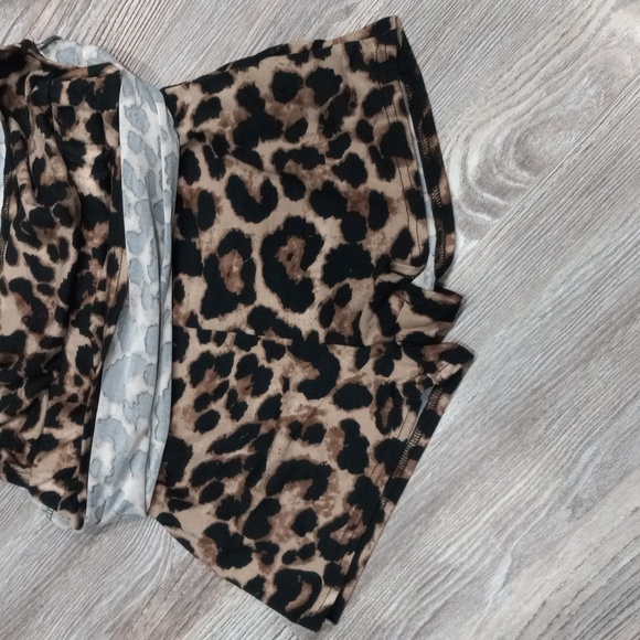 Chic Leopard Print Women's Skort Skirt Size L - Picture 5 of 10